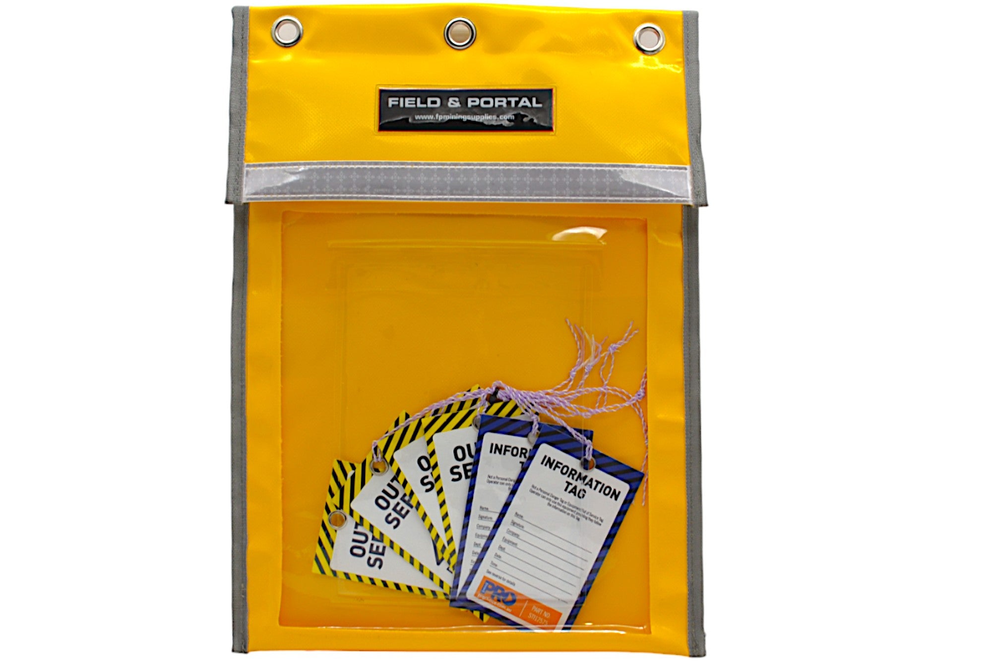 FP08 - A4 Water Resistant Document Holder - Yellow & Silver reflexite ...