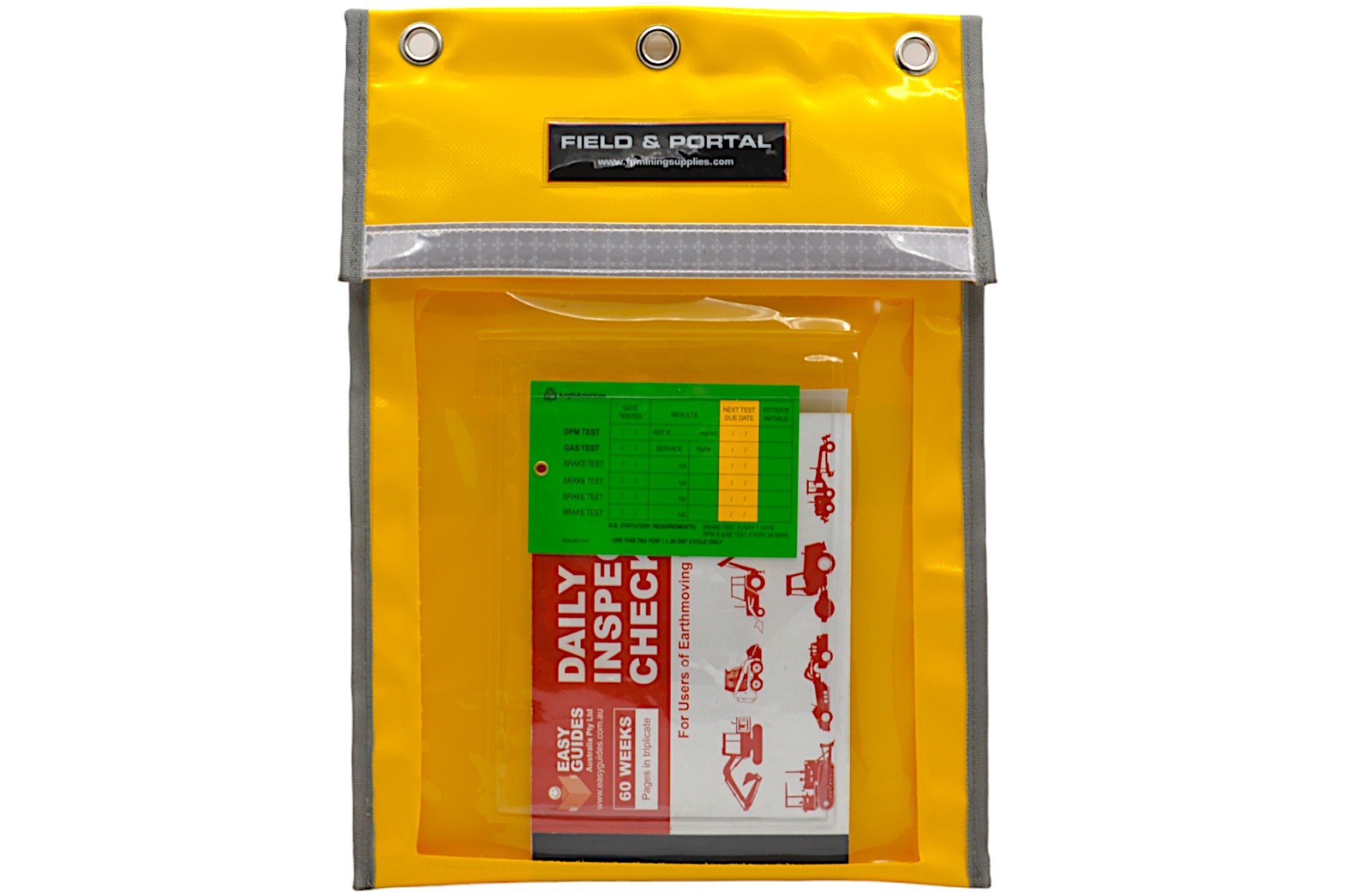 FP08 - A4 Water Resistant Document Holder - Yellow & Silver reflexite ...