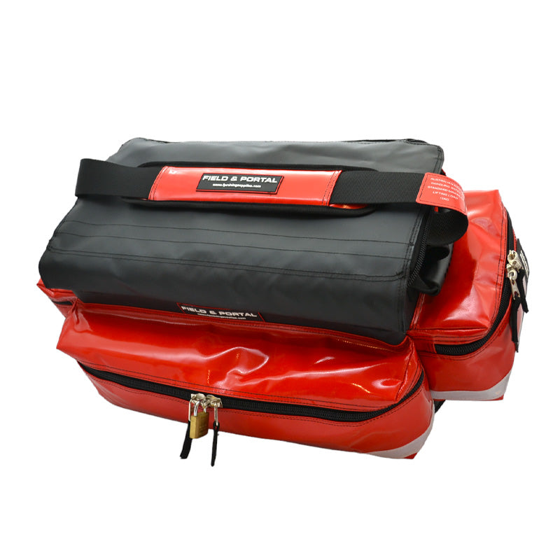 FP23 - RED/BLACK Fully Lockable Tool Bag - Heavy Duty Moulded HDPE Bas ...