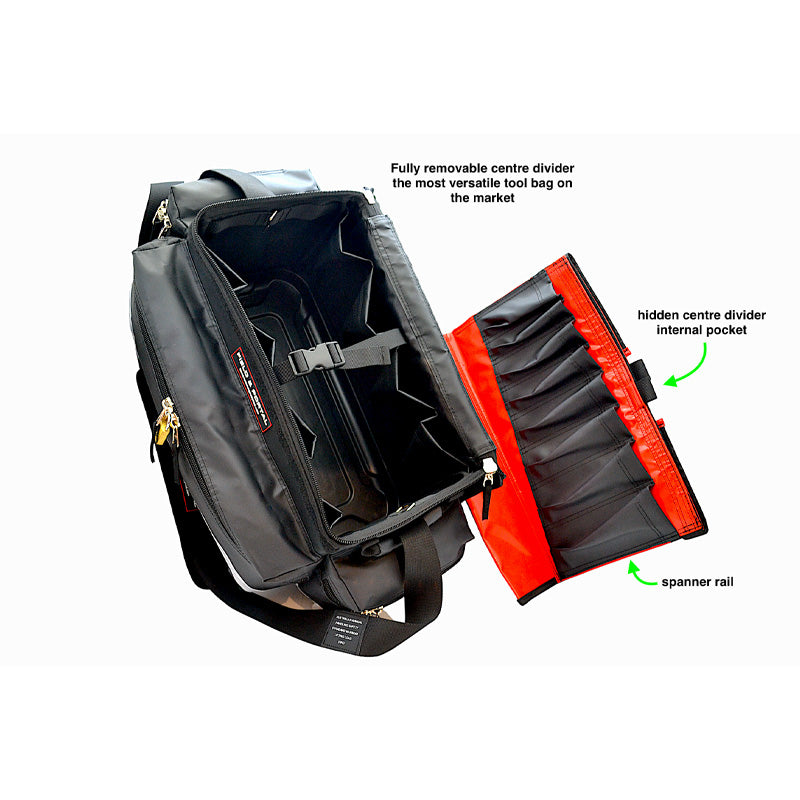FP24 - Fully Lockable Tool Bag - Heavy Duty Moulded HDPE Base, Double