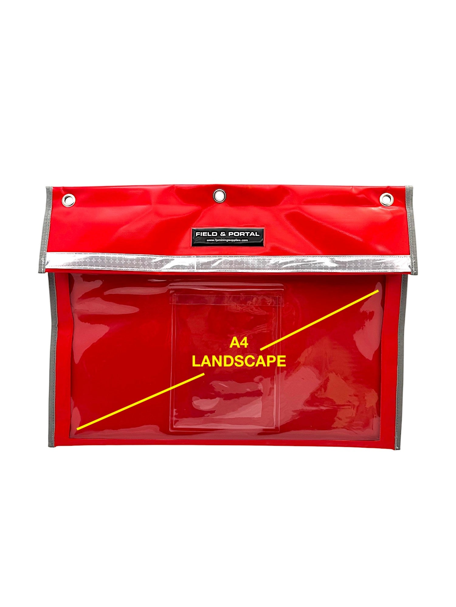 Plan Document Box Red FP04 - A4 red Landscape Water Resistant Document / permit / mine plan